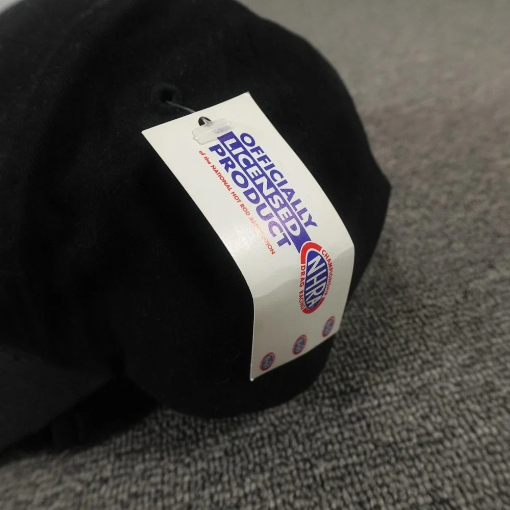 John Force Racing Hat Cap Strap Back Mens One Size Black NHRA Signed Main Gate